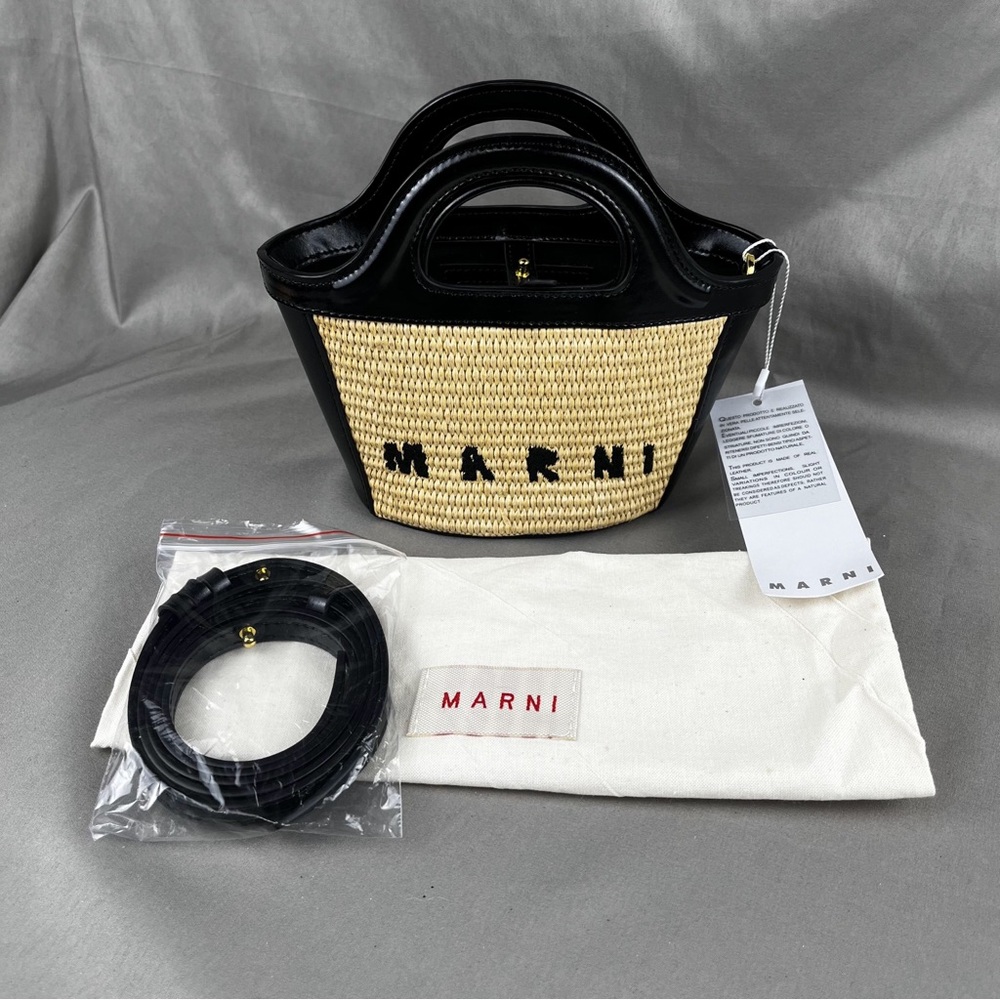 MARNI Tropicalia small Tote bag in black
